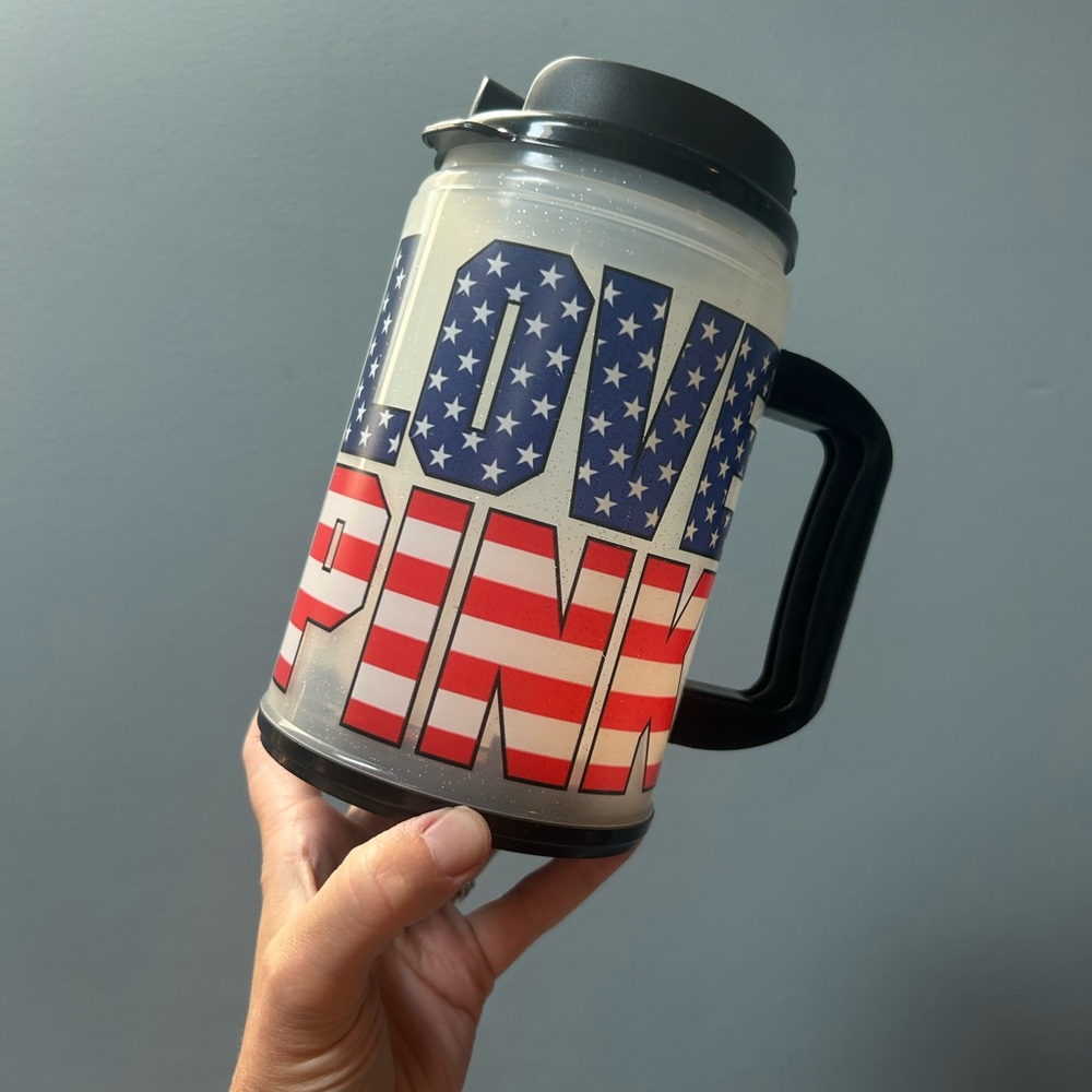 PINK patriotic mug